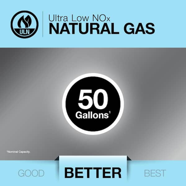 Performance Plus 50 Gal. Tall 38,000 Ultra Low NOx (ULN) Natural Gas Water Heater with 9-Year Warranty - Utah Version