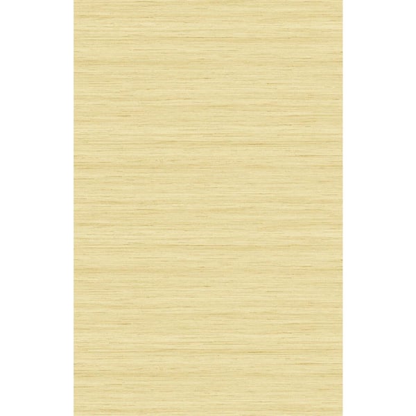 Lemon Zest Shantung Silk Embossed Vinyl Unpasted Wallpaper Roll 60.75 sq. ft.