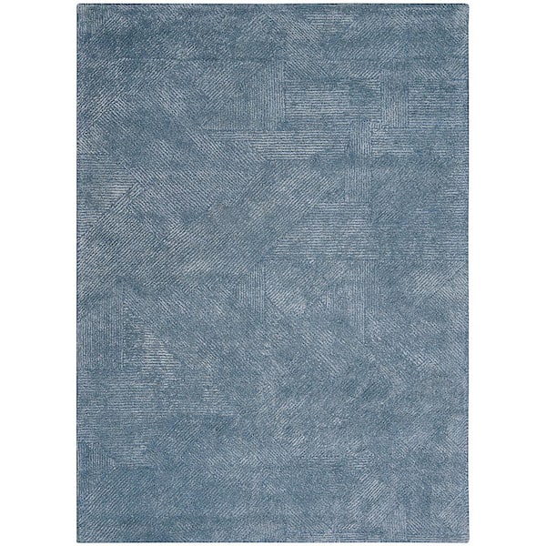 MICHAEL AMINI Ma30 Star Blue 5 ft. x 7 ft. Textured Contemporary Area Rug