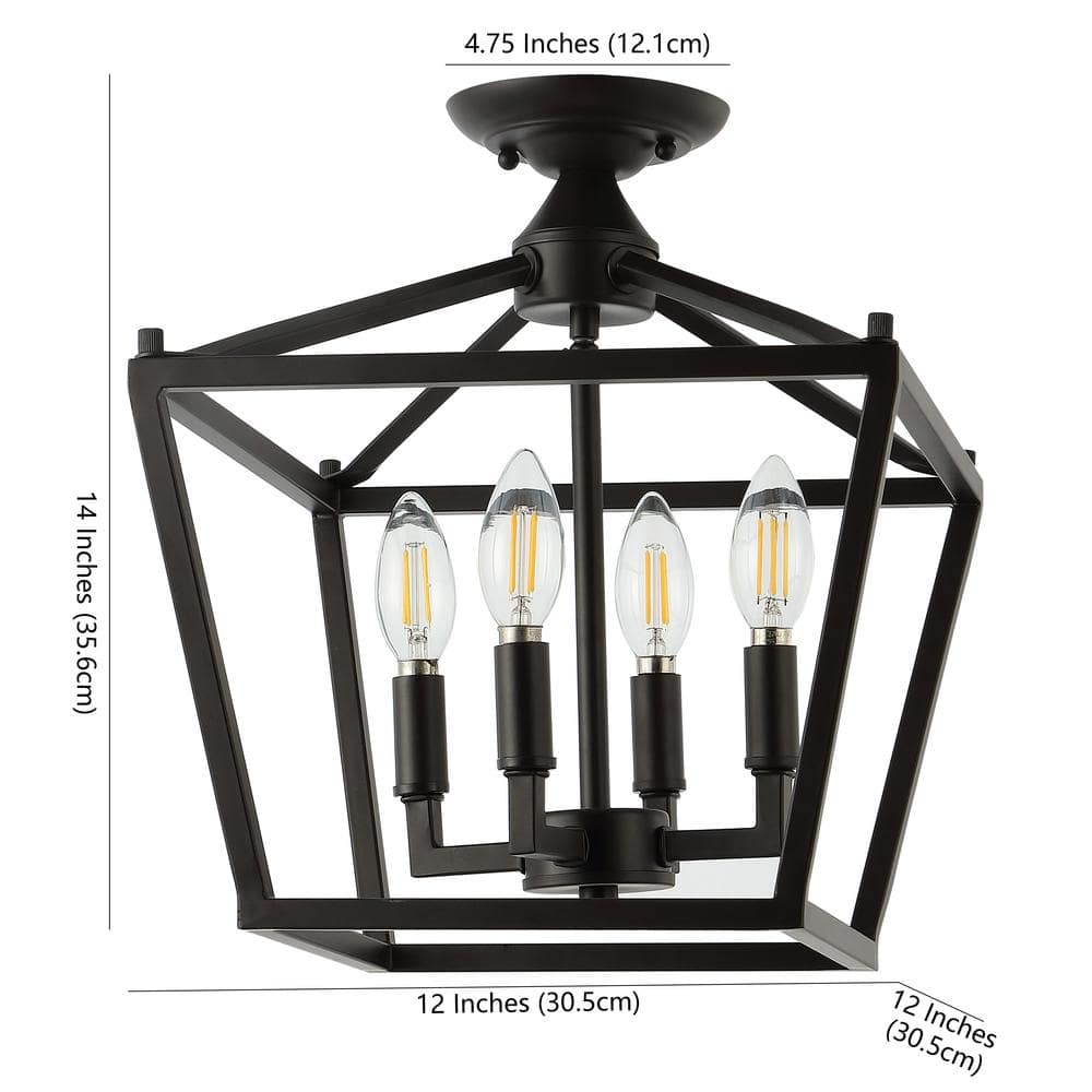 Modern Farmhouse 12" LED Flush Mount in Oil Rubbed Bronze