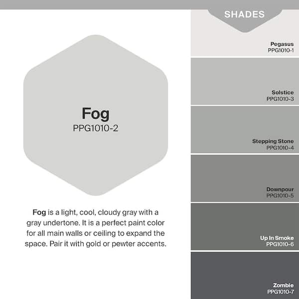 Glidden 8 oz. PPG1010-2 Fog Satin Interior Paint Sample PPG1010-2P