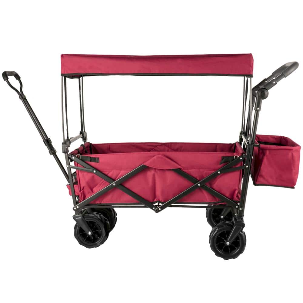 Folding Wagon Utility Carts with Wheels and Rear Storage, Serving Cart price history on PriceWatchPro