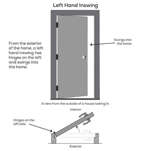 MMI DOOR 34 in. x 80 in. Classic Left-Hand Inswing 1/2-Lite Clear