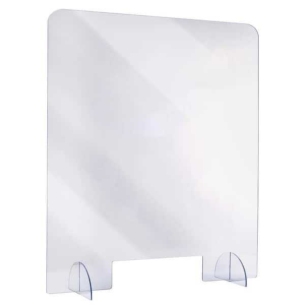 Photo 1 of 30 in. x 36 in. x 0.18 in. Clear Acrylic Sheet Table Top Protective Sneeze Guard