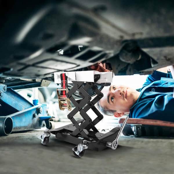unbrand Black 450 lbs Low Profile Drive Jack, Lift 7-23