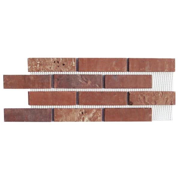 Old Mill Brick Brickwebb Independence Thin Brick Sheets - Flats (Box of 5 Sheets) - 28 in x 10.5 in (8.7 sq. ft.)