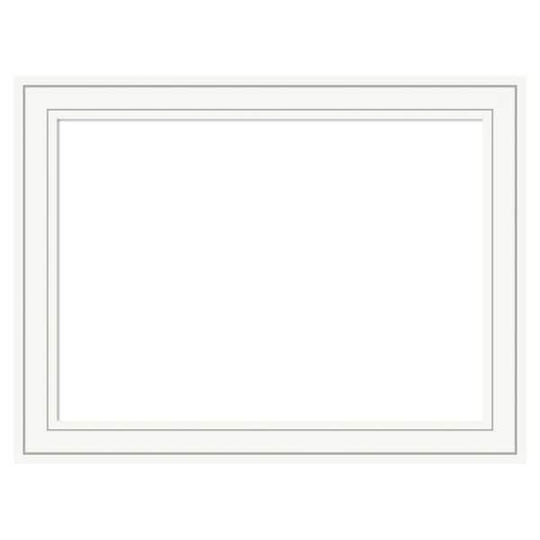 Amanti Art Craftsman White 33 in. x 25 in. Wood Framed Dry Erase Magnetic Memo Board