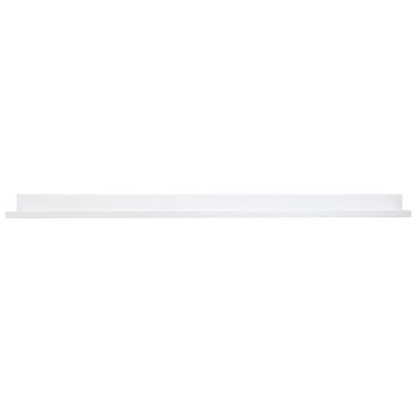 inPlace 60 in. W x 4.5 in. D x 3.5 in. H White Extended Size Picture Ledge
