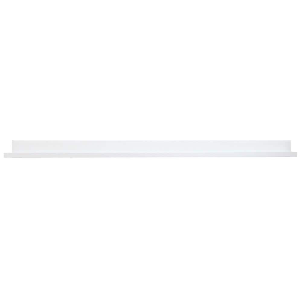 Elegant 48'' White MDF Modern Picture Ledge Shelf