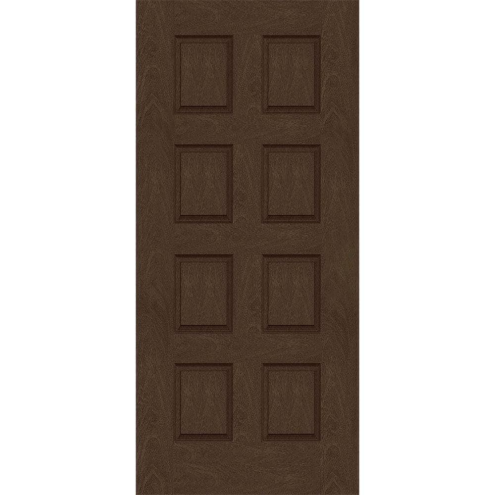 Regency 42 in. x 96 in. Universal Handing 8-Panel Hickory Stain Mahogany Fiberglass Front Door Slab price history on PriceWatchPro