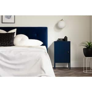 Kodali Metal 1-Door Nightstand, Dark Blue