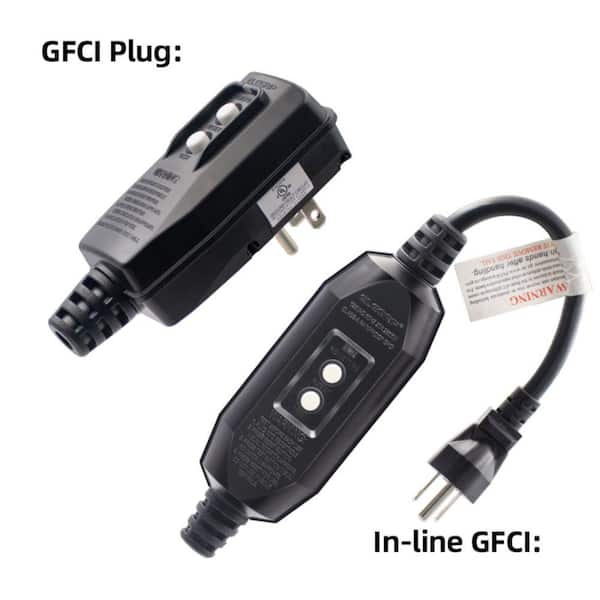 SHOCKBUSTER 2 ft. 12/3 In-Line GFCI Automatic Reset 3-Outlet Cord