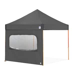 10 ft. x 10 ft. Steel Gray Light Duty Sidewalls with Mesh Windows and Straight Leg