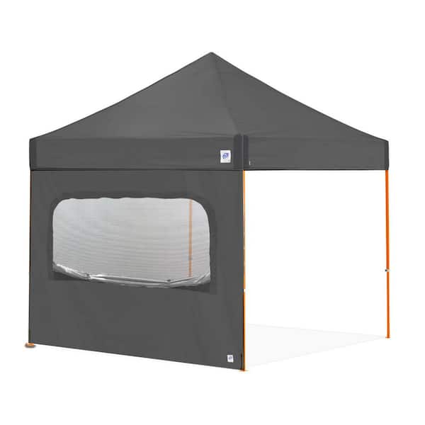 E-Z UP 10 ft. x 10 ft. Steel Gray Light Duty Sidewalls with Mesh Windows and Straight Leg