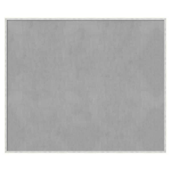 Amanti Art Paige White Silver 49 in. x 41 in Framed Magnetic Board