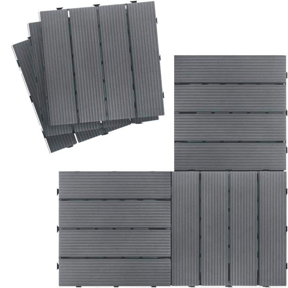 Reviews for Cisvio Outdoor Interlocking Flooring Tiles, Outdoor 4 Slat ...