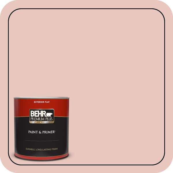 BEHR PREMIUM PLUS 1 qt. #S160-1 Iced Cherry Flat Exterior Paint & Primer