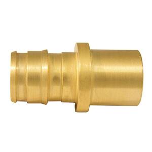 1/2 in. Brass PEX-A Expansion Barb x 1/2 in. Male Sweat Adapter (10-Pack)