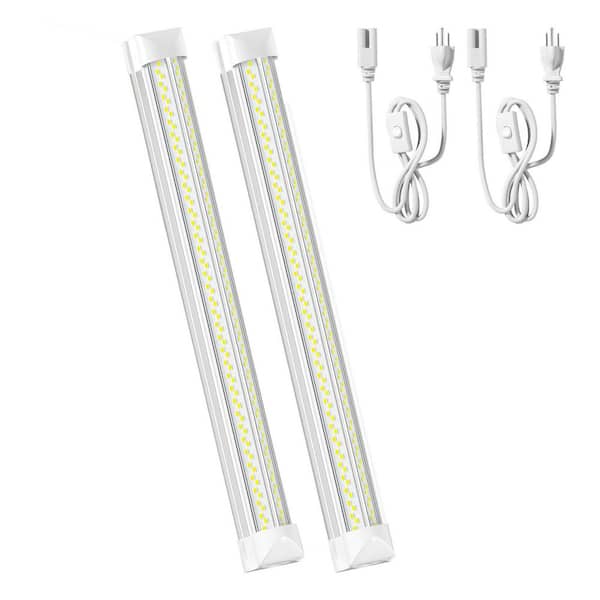 1. 5ft 25-Watt LED Tube Light Fixture White Shop Light for Garage Workbench Basement (2-Pack)