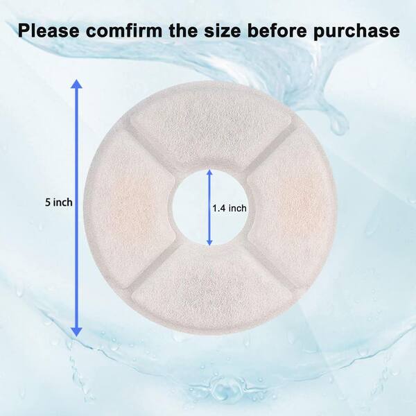 12-Pack Cat Water Fountain Sponge Filters - High Density Replacement For 95oz/2.8L Pet Fountains