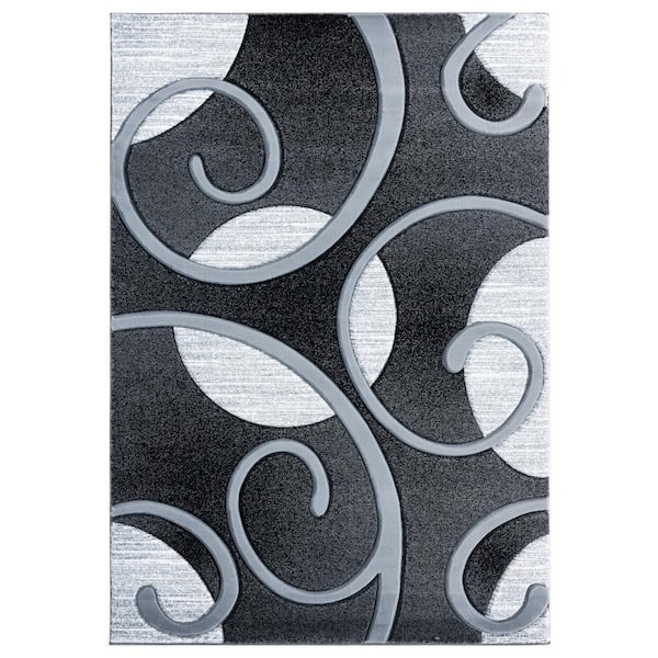 Bristol Riley Grey 7 ft 10 in. x 10 ft. 6 in. Area Rug