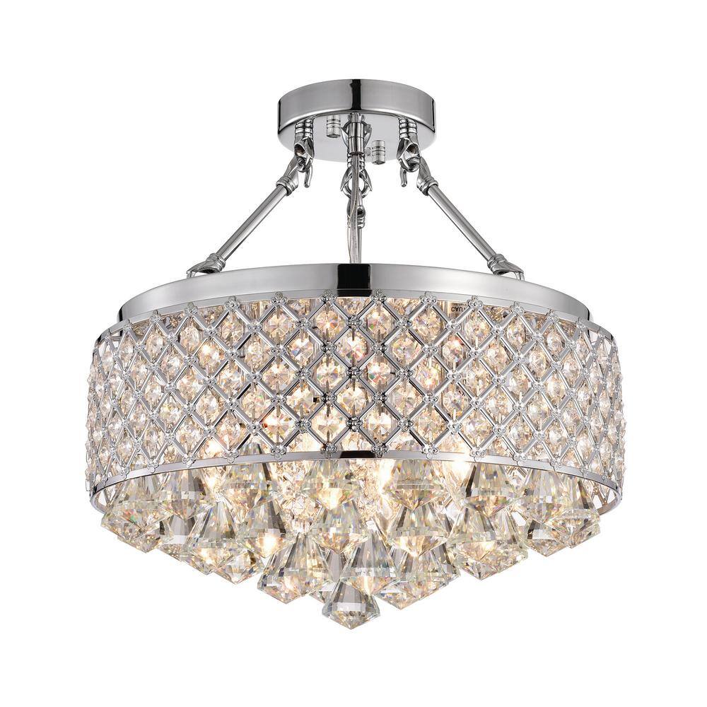 glam semi flush lighting