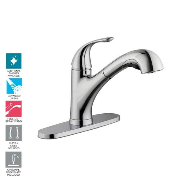 Glacier Bay HD67551-0301 Market Single-Handle Pull-Down Sprayer Faucet Chrome for sale online 