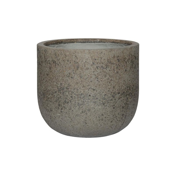 14 in W Cody L Fiberstone Modern Rustic Planter Indoor/Outdoor, Diorite Grey