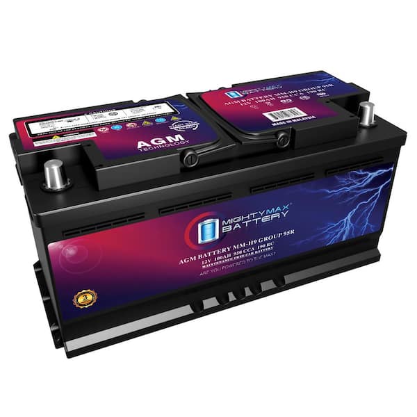 MM-H9 Start and Stop Car BCI Group 95R 12-Volt 100AH, 190RC, 950CCA Rechargeable AGM Car Battery