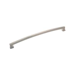 Bridges Collection 12 in. (305 mm) Center-to-Center Satin Nickel Finish Cabinet Door and Drawer Pull