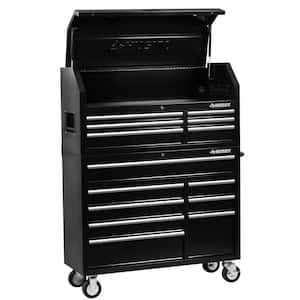 46 in. 14-Drawer Tool Chest and Cabinet Combo in Black