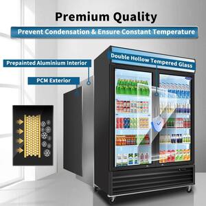 44.7 cu. ft. Commercial Display Refrigerators, Glass Door Merchandiser Refrigerator with Swing Door and LED Top Panel
