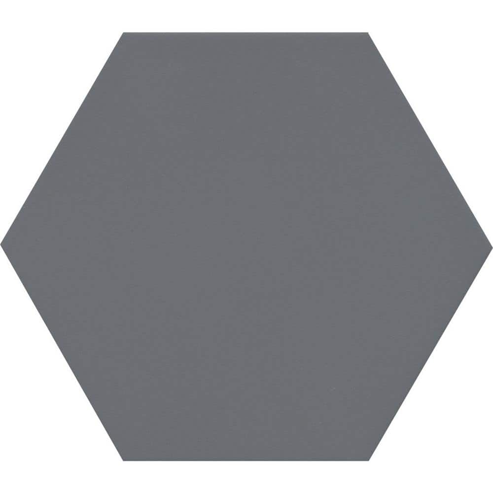 Gray Matte Hexagon Porcelain Wall and Floor Tile