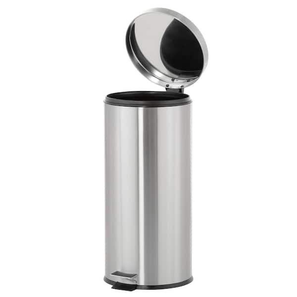 Honey-Can-Do 30L Soft Close Stainless Steel Step Trash Can