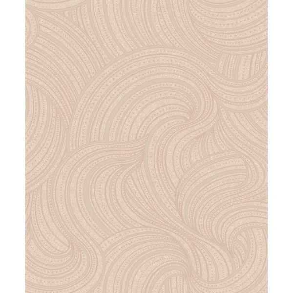 Walls Republic Twisted Clouds Wallpaper Pink Paper Strippable Roll (Covers 57 sq. ft.)