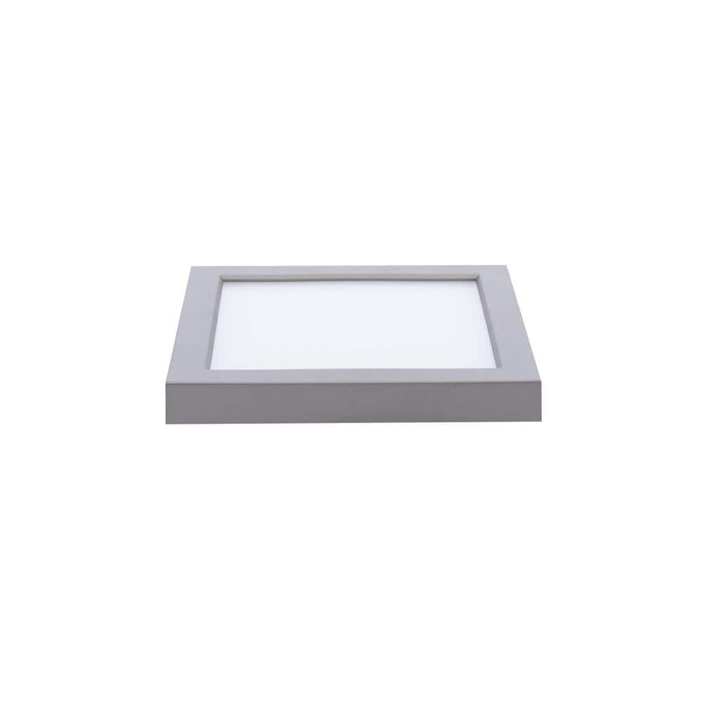 Slimline Square Nickel LED Flush Mount - Indoor/Outdoor