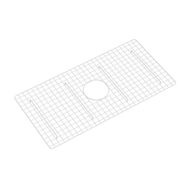 Wire Sink Grid for MS3318 Kitchen Sinks with Center Drain Hole in White