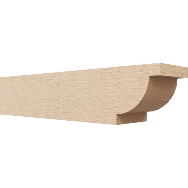 Ekena Millwork 6-in. x 6-in. x 28-in. Alpine Woodgrain, Primed Tan Timberthane Polyurethane Rafter Tail Brace