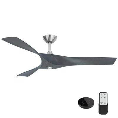 Wesley 52 in. Indoor/Outdoor Greywood DC Motor Ceiling Fan with Remote Control Works with Google and Alexa