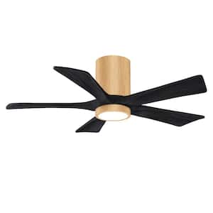 Irene-5HLK 42 in. Integrated LED Indoor/Outdoor Brown Ceiling Fan with Remote and Wall Control Included