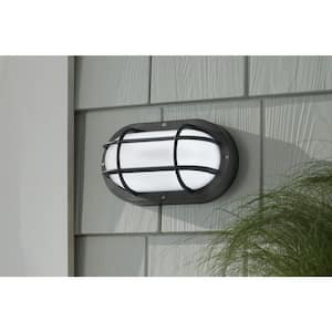 Black LED Outdoor Bulkhead Light with CCT Color Switchable from 3000K, 4000K, 5000K