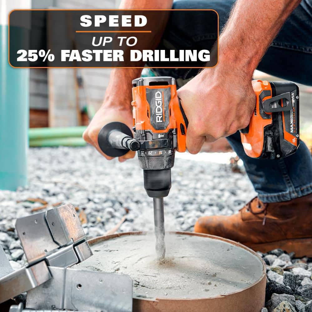 RIDGID 18V Brushless Cordless 1/2 in. High Torque Hammer Drill Driver Tool Only - Image 4
