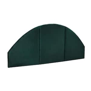 NoSom Emerald Green King Upholstered Velvet Sound Reducing Panel Arched Headboard