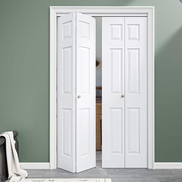 EH PUERTA 48 in. x 80 in. 6 Panel Hollow Core MDF White Primed