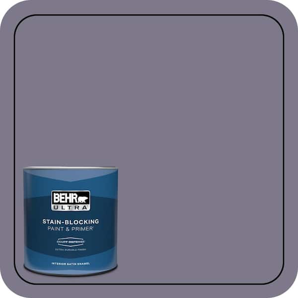 BEHR ULTRA 1 qt. #N560-5 Solitaire Extra Durable Satin Enamel Interior Paint & Primer