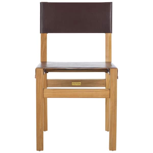 SAFAVIEH Romee Cognac/Natural 18.9 in. Wood Dining Chair