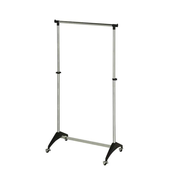 Honey-Can-Do Black Steel Clothes Rack 33.86 in. W x 66.93 in. H