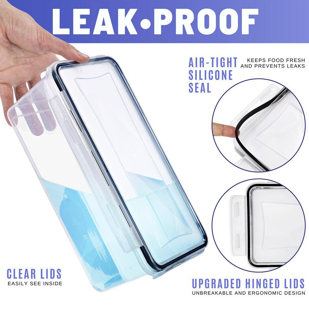 Clear Plastic Airtight Food Storage Containers Set of 3