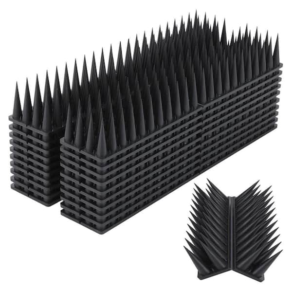 11.69 in. 2.44 ft. 6.3in. Bird Spikes Deterrent 20-Pack High Thorn Outdoor Pigeon Defender