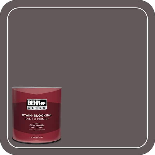 BEHR ULTRA 1 qt. #T14-10 Coffee Bar Extra Durable Flat Interior Paint & Primer